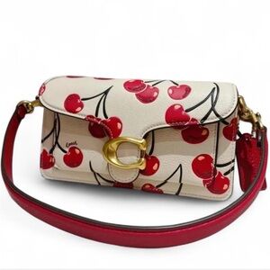 Coach Tabby 20 Shoulder Bag- White/Cherry Print
